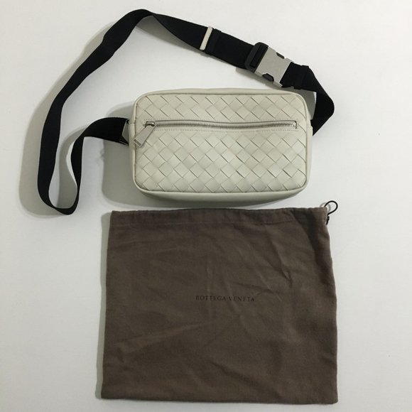 Bottega Veneta NWOT Plaster Intrecciato Leather Belt Bag Fanny Bag Authentic! - Picture 1 of 16